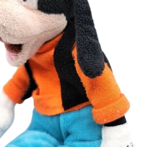 2/$15 Disney Store Goofy Plush Soft Doll Black 9" Orange Shirt Pants Hat Floppy - Picture 10 of 10